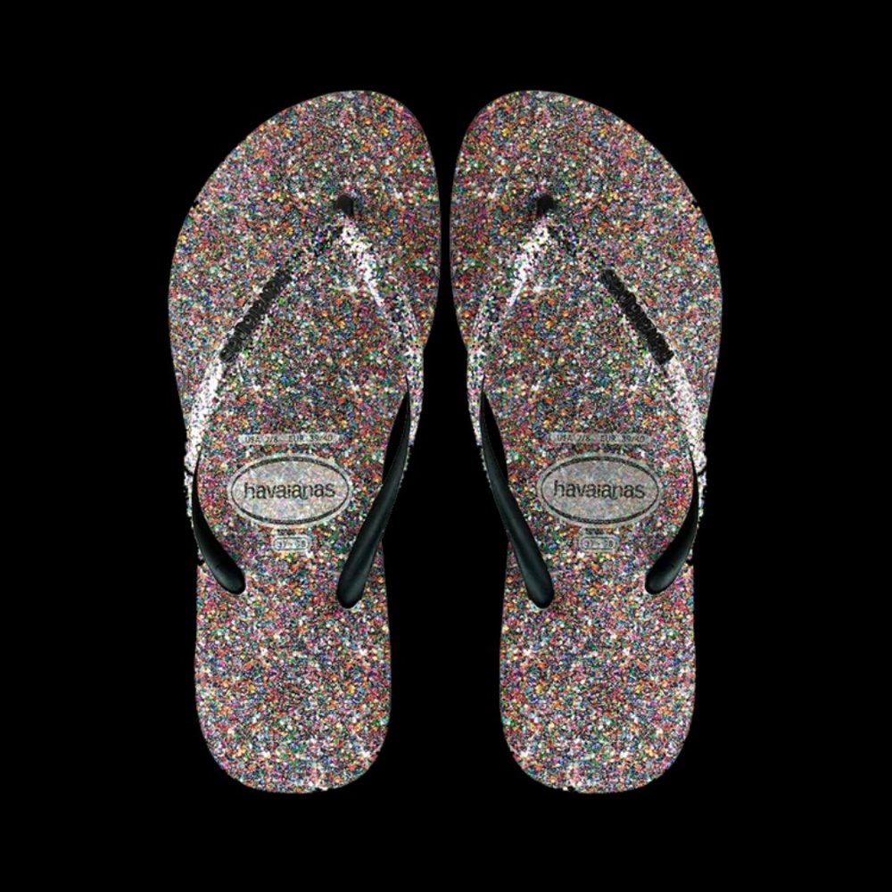 NEW NWT Havaianas Carnaval Glitter Flip Flops